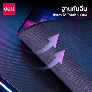 Deli แผ่นรองเมาส์ แผ่นรองเมาส์เกมเมอร์ ที่รองเมาส์ หนา 3 mm เลื่อนลื่นสบาย Mouse Pad