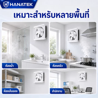 พัดลมระบายอากาศติดผนัง พัดลมดูดอากาศ 8/10/12 นิ้ว ระบายอากาศได้ดี สำหรับห้องน้ำ ห้องครัว