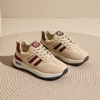 Fshoes รองเท้าวิ่งผู้หญิงส้นหนา พื้นในนุ่ม นุ่มเด้งไม่ยุบตัว ไม่เมื่อยขา กันลื่น ทนทาน เสริมสรีระ