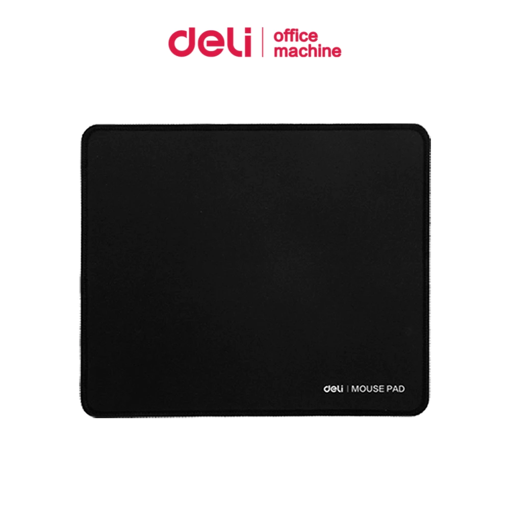 Deli แผ่นรองเมาส์ แผ่นรองเมาส์เกมมิ่ง ผ้าคุณภาพสูง ฐานยางกันลื่น หนา 3 มม. เย็บขอบ ใช้งานลื่น Mouse Pad