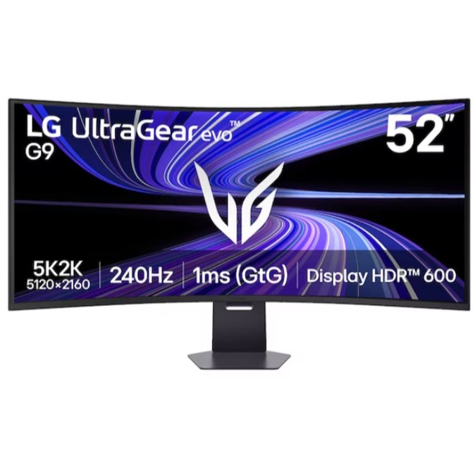 LG UltraGear Gaming Monitor Evo G9 52G930B - 52"/5K2K/VA/240Hz/1ms/FreeSync Premium/USB Type C 90w/3