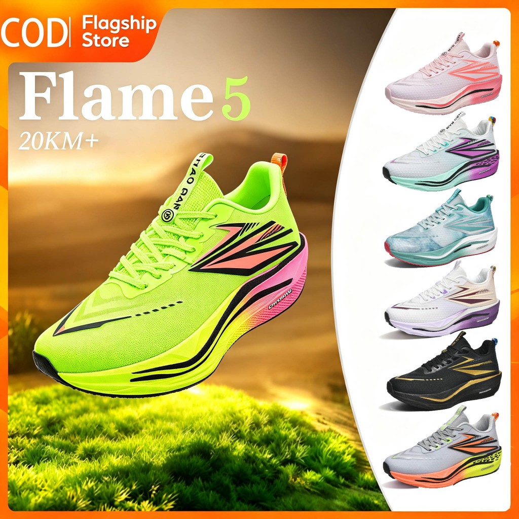 COD รองเท้ากีฬาลําลองผู้ชายผู้หญิงสามารถสวมใส่แผ่นคาร์บอนกันกระแทกระบายอากาศ 35-45
