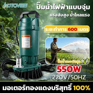 YG ไดโว่ 1 นิ้ว ปั๊มจุ่ม ไดโว่ ปั๊มน้ำ ปั๊มแช่ไฟฟ้า 450W/550W มอเตอร์ทองแดงแท้100%ไดโว่ดูดน้ํา
