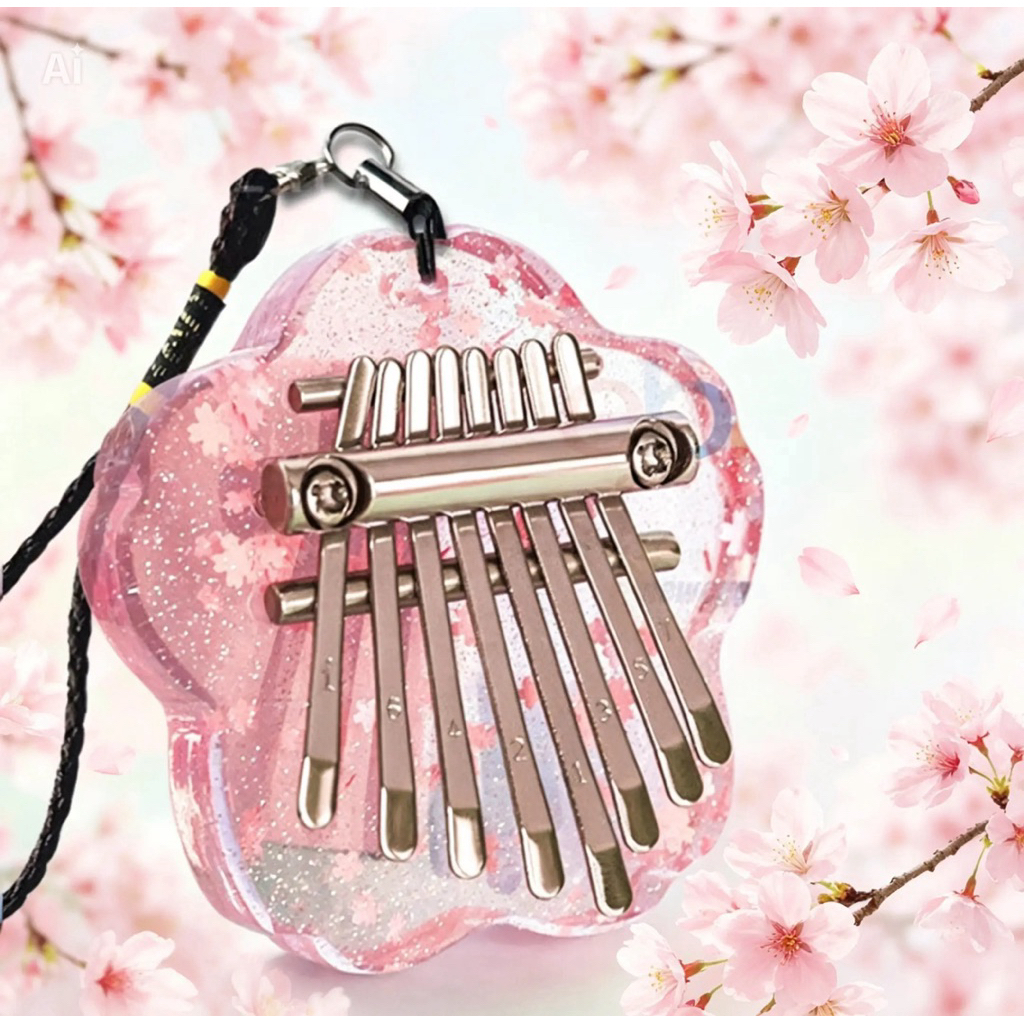 Kalimba 8 key ลายซากุระ