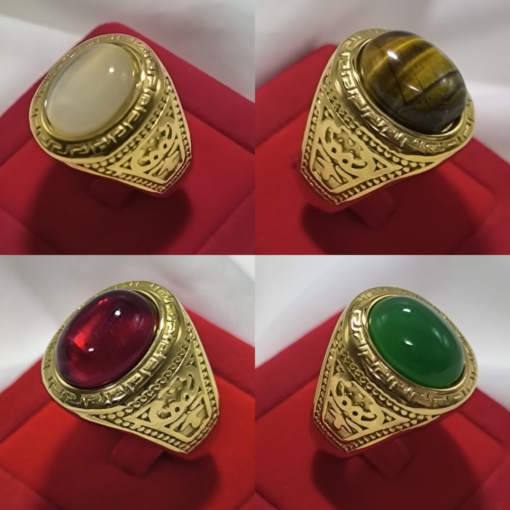แหวนสแตนเลสยิงเลเซอร์ มีพลอยให้เลือก 4 สี ถ้าดำรับคืนทุกกรณีครับ