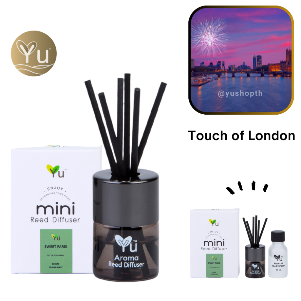 🌟 Mini Room Difuser 15 ml.🌟 กลิ่น Touch of London (ทัช ออฟ ลอนดอน) : กลิ่นคล้าย Berberry Her London 