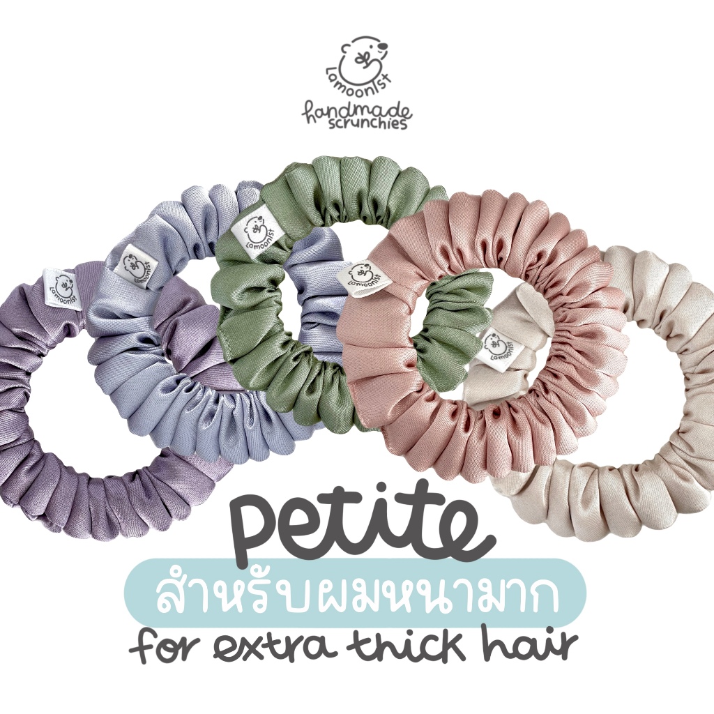 Lamoonist • PETITE • (BLESSED) สำหรับผมหนามากๆ • satin scrunchies for EXTRA thick hair • ยางมัดผมซาติน