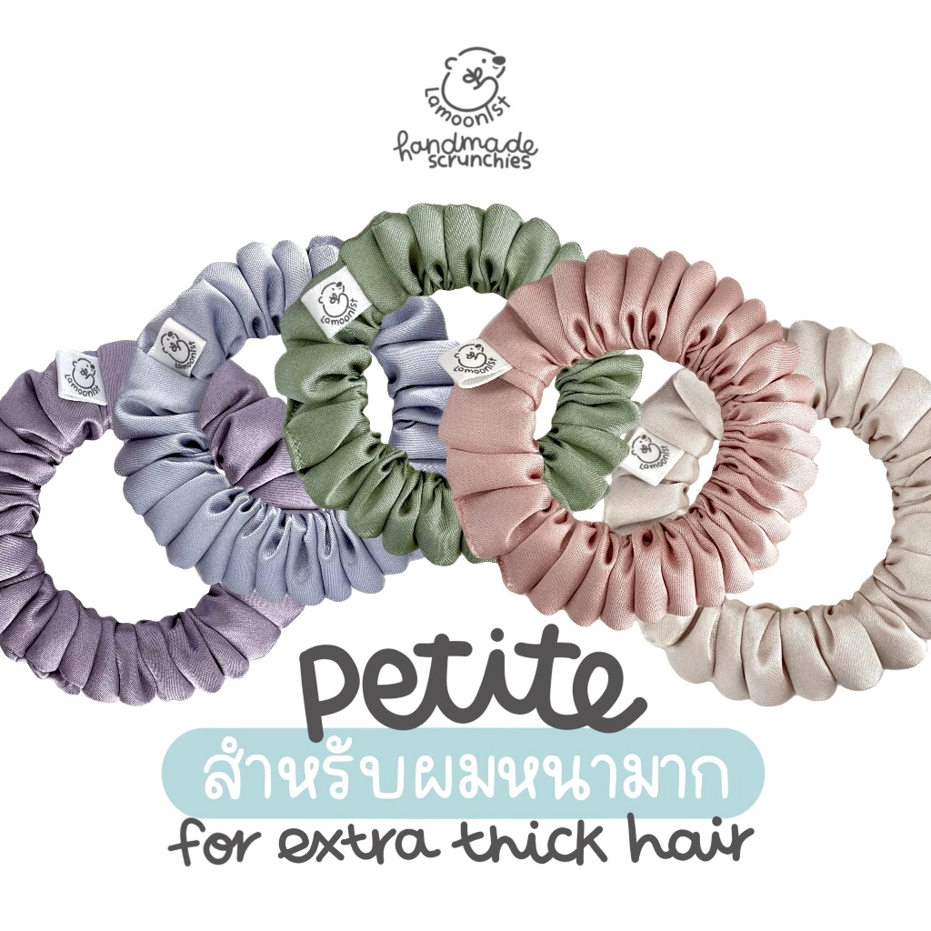 Lamoonist • PETITE • (BLESSED) สำหรับผมหนามากๆ • satin scrunchies for EXTRA thick hair • ยางมัดผมซาติน