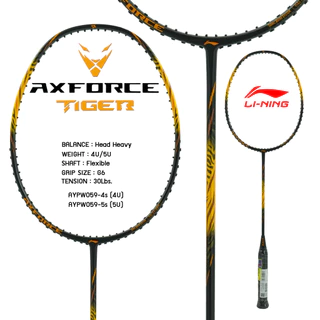 LI-NING AXFORCE TIGER (4U/5U) ไม้แบดมินตัน แถมซอง+กริปพันด้าม+เอ็น พร้อมขึ้นฟรี (เลือกได้ที่ ช้อปเพิ่มคุ้มกว่า)