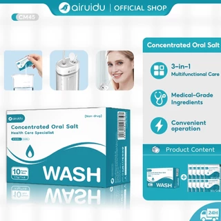 Airuidu CM45 Concentrated Oral Salt น้ำยาบ้วนปากเกลือทางการแพทย์ โซเดียมคลอไรด์บริสุทธิ์สูง สูตรฆ่าเชื้อ 4.5 กรัม 10 ซอง