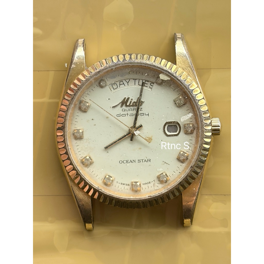 Mido Datoday Swiss วินเทจ มือสอง สะสม มิโด เดย์ทูเดย์ สวิต นาฬิกามิโด Mido Watches Vintage ชุบทอง สก