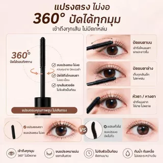 มาสคาร่ากันน้ำ ขนตายาว งอนเด้ง สีดำสนิท ติดทนนาน ไม่เป็นก้อน กันเหงื่อ สำหรับทุกวัน LESSXCOCO