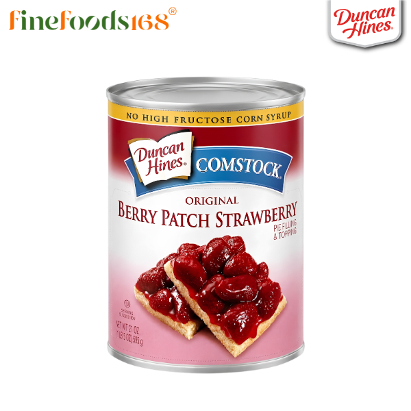 (Exp12-09-2026/กระป๋องบุบมาก-น้อย/ไม่สวย) ไวเดอร์เนส สตรอเบอร์รี่พาย 595 กรัม Wilderness Strawberry Pie Filling 595 g.