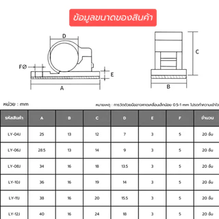 คลิปล็อคสายไฟอเนกประสงค์ แบบกาวในตัว 20 ชิ้น/แพ็ค มี 6 ขนาด สำหรับงานไฟฟ้า DIY