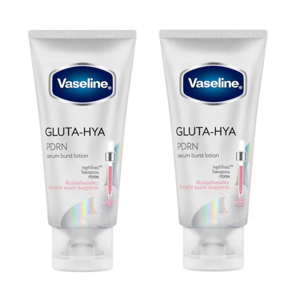 Vaseline Gluta-Hya PDRN Serum Burst Lotion 170ml. (2หลอด) วาสลีน กลูต้า-ไฮยา พีดีอาร์เอ็น เซรั่ม เบิสท์ โลชั่น