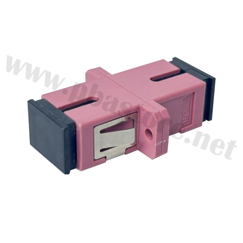 ต่อตรงไฟเบอร์ออฟติก SC Simplex (OM4) Adapter MM, Multi-mode, (Red Color แบบ With Flange)