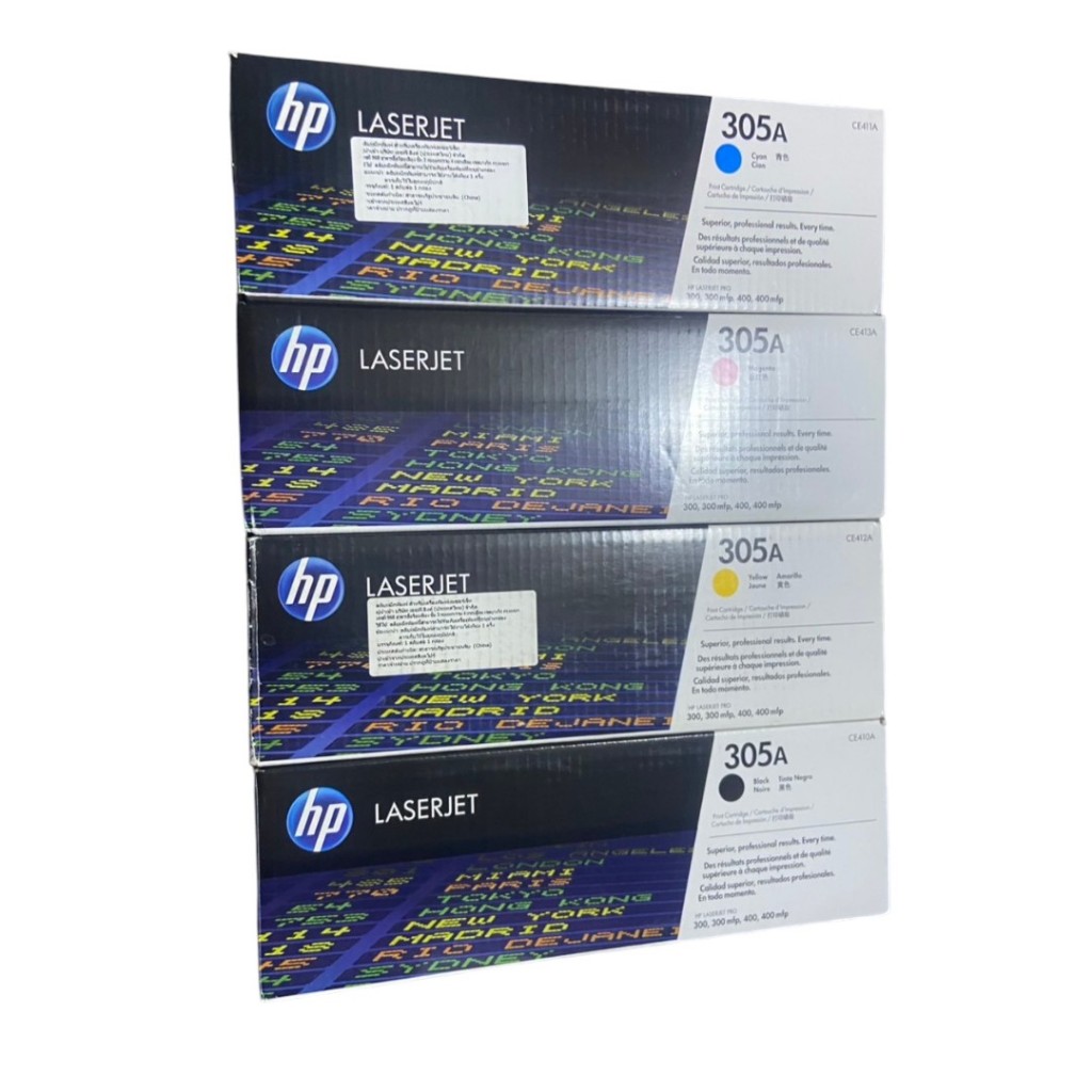 หมึกพิมพ์ HP 305A 305 CE410A CE411A CE412A CE413A Bk C M Y ของแท้