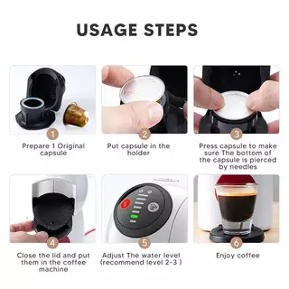 MTB อะแดปเตอร์แคปซูลกาแฟแบบใช้ซ้ำได้สำหรับเครื่องบด Dolce Gusto Genio S Crema POD