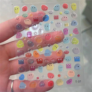 สติกเกอร์ติดหน้าเล็บลายลูกตา สติกเกอร์อเนกประสงค์ สินค้าพร้อมส่ง