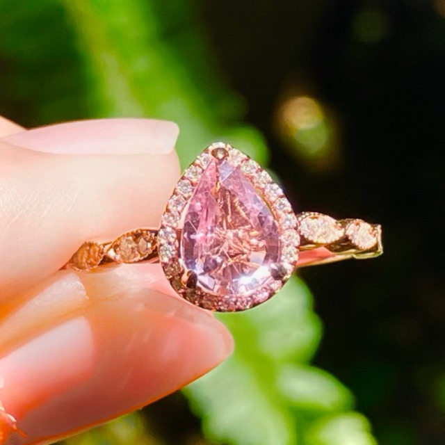 (ดิบ) Padparadscha พลอยพัดพารัดชา สีพิเศษ SUNSET