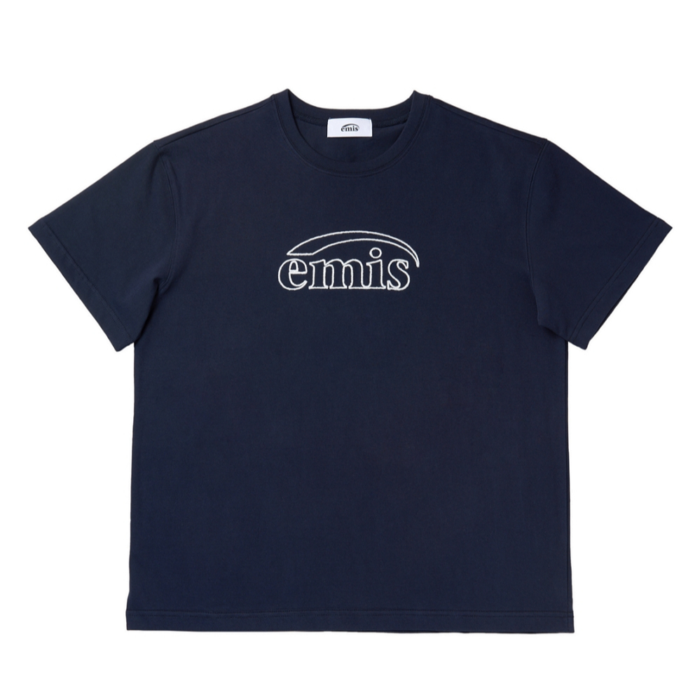 Emis Chain Stitch T-shirt (White, Navy, Melange Gray, Charcoal/Cream)