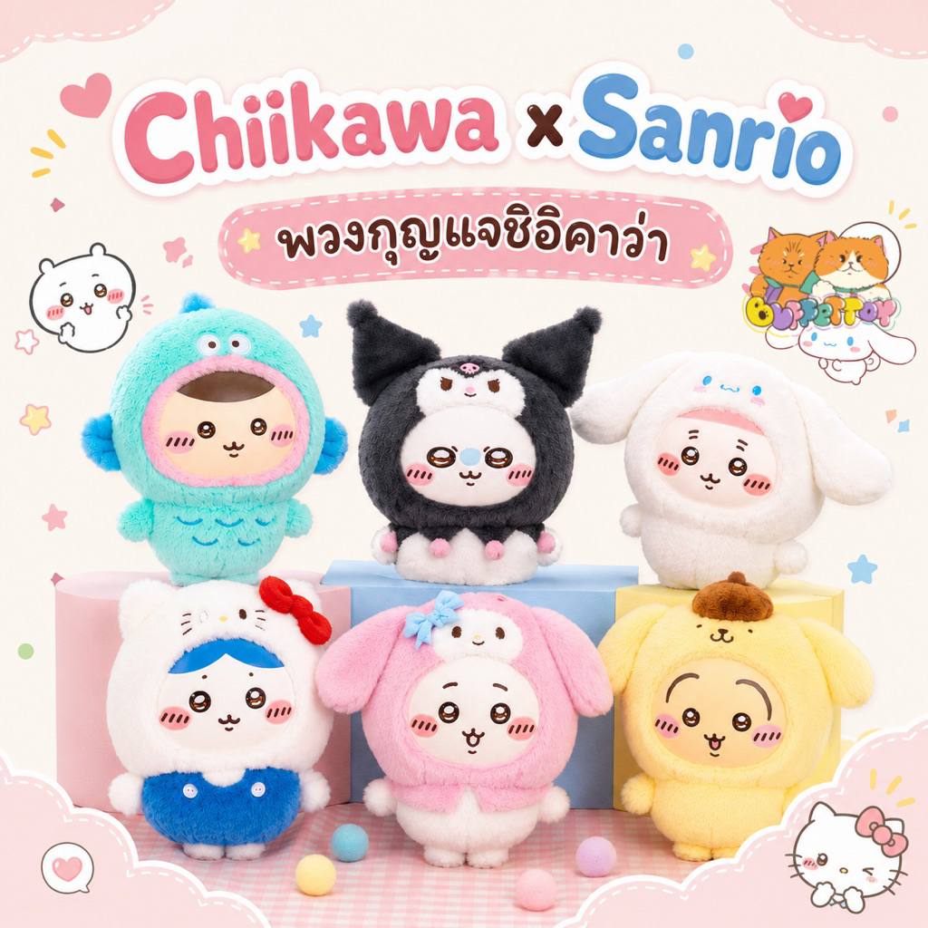 [ 🇹🇭ส่งในไทย/ของแท้ ] พวงกุญแจ ชิอิคาวะ / Chiikawa x Sanrio