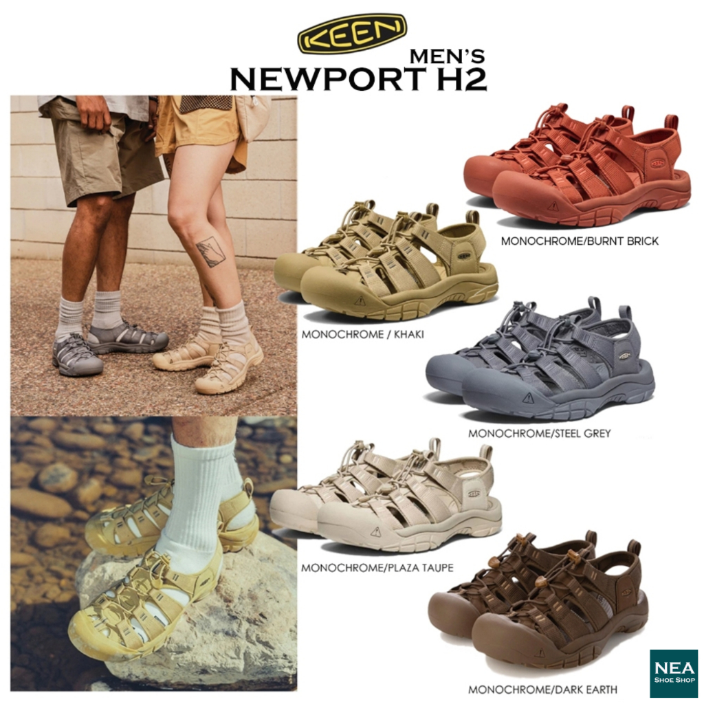 [ลด30% เก็บโค้ด 4100FASHDD] Keen Men's NEWPORT H2 - Monochrome รองเท้า คีน แท้ รุ่นฮิต ผู้ชาย