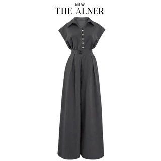 Thealner-AN847 (เซ็ตเสื้อคอปกแขนล้ำ กางเกงขายาว)