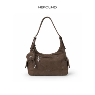 NF26052 NEFOUND กระเป๋าคาร์โก้รุ่น KELA หนังกลับ Premium พร้อมพวงกุญแจ