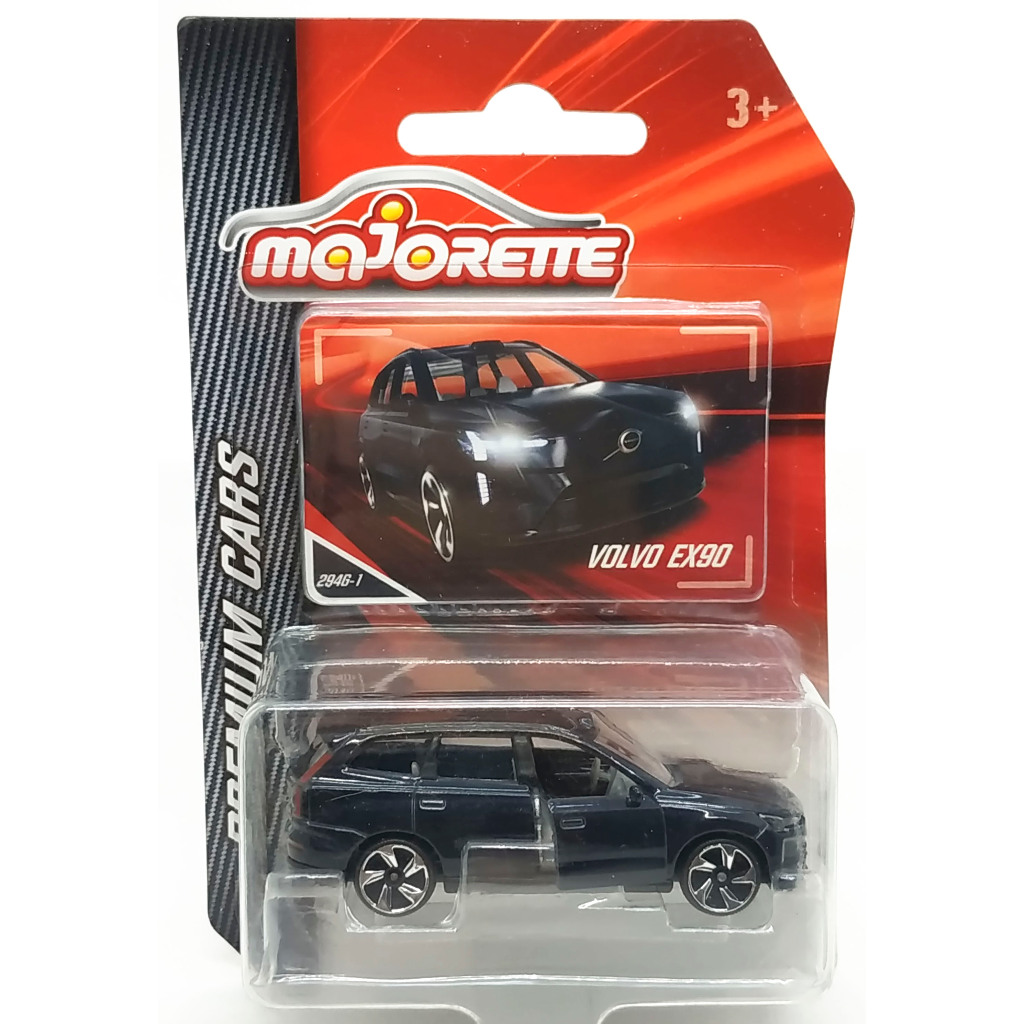 Majorette Volvo EX90 สีดำ แบบล้อ 5LTS2T สเกล 1/63 (8 cm) Package แบบมีการ์ด