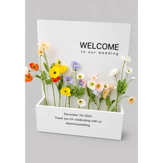สติ๊กเกอร์ติดกระจกงานแต่งงาน ป้าย Welcome กระจกครึ่งตัว / เต็มตัว ทำตามสั่งได้ทุกแบบ 2-4 วันพร้อมส่ง