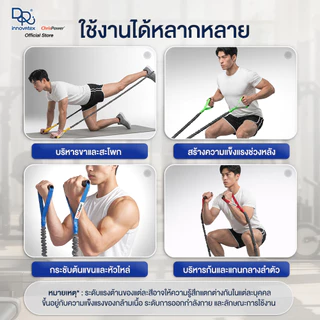 Chrispower ยางยืดบริหารกล้ามเนื้อ Premium Power Tube มีที่จับ พร้อมผ้าหุ้มยาง