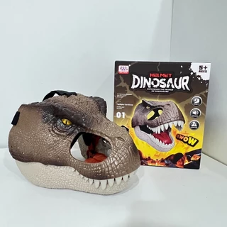 หน้ากากหัวไดโนเสาร์ 🦕 สัตร์หัวหน้ากากคอสเพลย์ อ้าปากตามคนใส่ได้ ทีเร็ก ไดโนเสาร์ มีเสียง มีไฟ SD0072