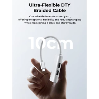AUKEY UH-CA01 USB-C to USB-A ฮับ | ความเร็ว 10Gbps | บอดี้อะลูมิเนียม | OTG สำหรับทุกอุปกรณ์