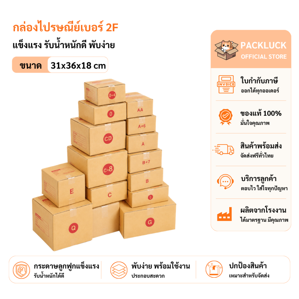 packluck（แพ็ค 20ใบ ขนาดเล็ก） กล่องพัสดุ กล่องไปรษณีย์ กล่อง กล่องกระดาษ กล่องด่วน packing box แพคเกจกระดาษ ลังกระดาษ ลัง