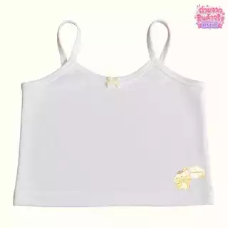 เสื้อซับในครึ่งตัว สายเดี่ยว/สายกล้าม สีขาว ซับ2ชั้น ลายการ์ซานริโอ้ เหมาะสำหรับเด็ก3-12ขวบ ผ้านุ่มใส่สบายไม่ระคายเคือง