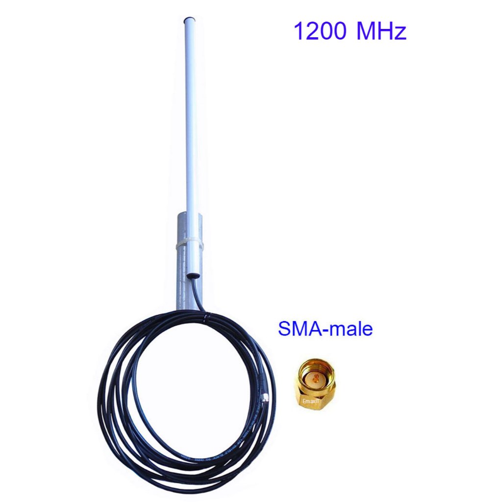 EmaxIT 1.2 GHz Omni 9 dBi Antenna (Outdoor)SMA MALE สายยาว 10 เมตร
