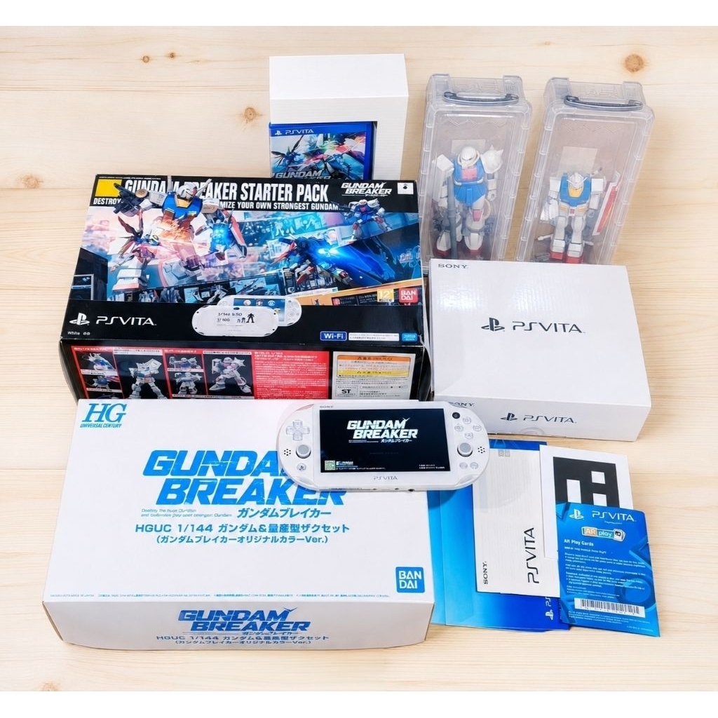 PS Vita 2000 Console System Gundam Breaker Starter Pack White สภาพสวย