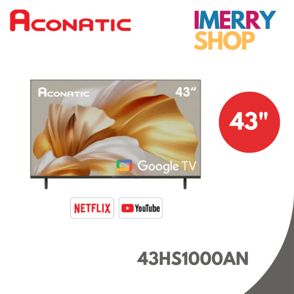 Aconatic ทีวี Google TV 43 นิ้ว FHD LED ปี 2025 รุ่น 43HS1000AN
