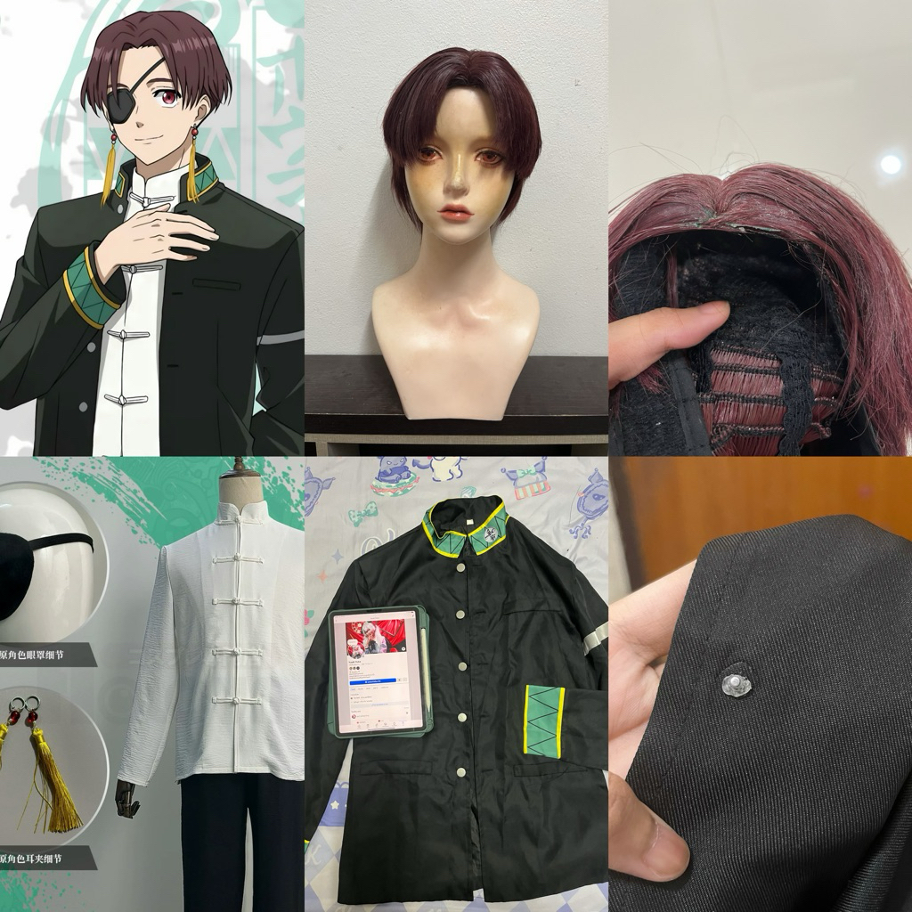 Cosplay Wind Breaker Suo ไซส์L เสื้อคลุมM กระดุมหาย1เม็ด