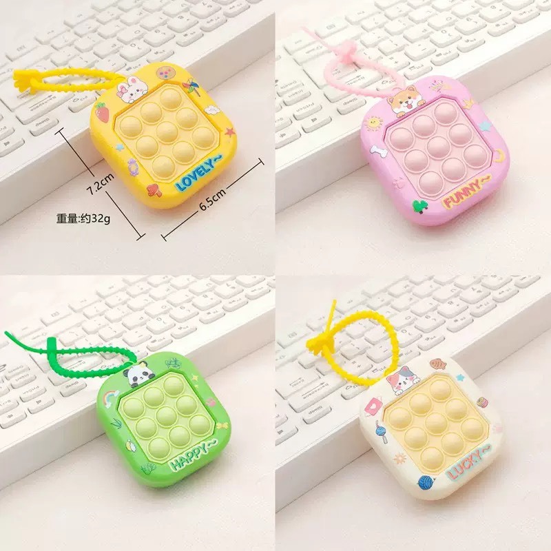 พวงกุญแจ เกมส์กดป๊อบอิท คละสี POP IT การ์ตูน พร้อมส่งในไทย