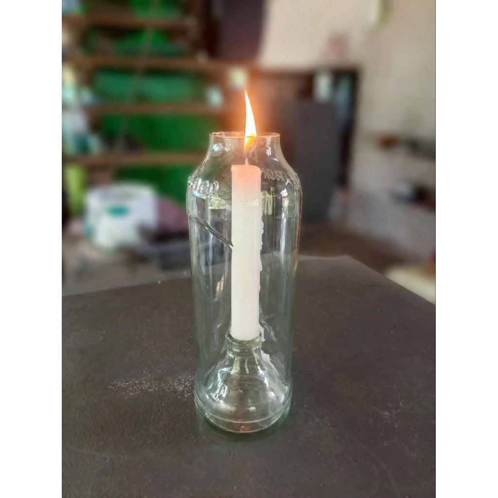 เครื่องบูชา ให้แสงธรรม โดมแก้ว​ครอบพร้อมเชิงเทียน​ กัน​ลม​   ราคาต่อชิ้น​