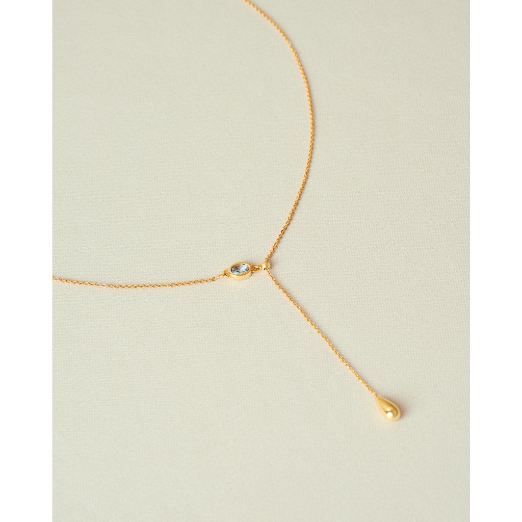 YVIS Oval Drop Brass Necklace - FUNDAMENTAL Mitr X YVIS