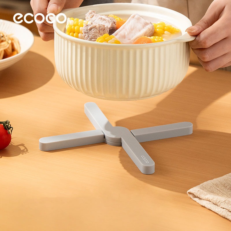 [พร้อมส่ง]ECOCO แผ่นรองกันร้อน วัสดุซิลิโคน ทนความร้อน กันลื่น ไม่เป็นรอยบนโต๊ะ วัสดุซิลิโคน ที่รองหม้อและชาม