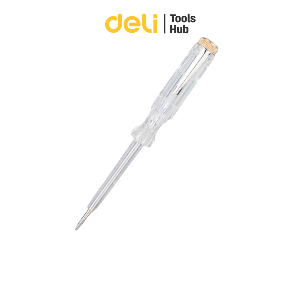 Deli ไขควงเช็คไฟ ปากกาวัดไฟ 100-250V วัดได้แม่นยำ วัสดุSPU11 ด้ามจับปลอดภัย Voltage Tester