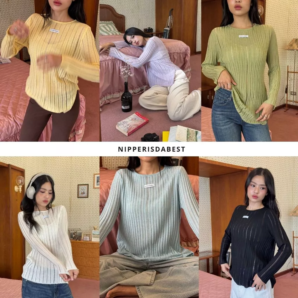 NIPPERISDABEST เสื้อไหมพรมแขนยาว