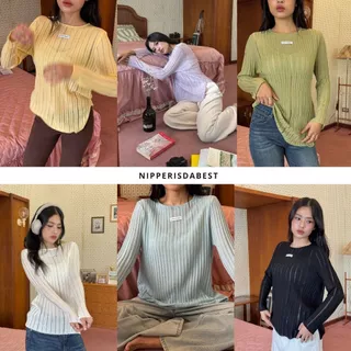 NIPPERISDABEST เสื้อไหมพรมแขนยาว