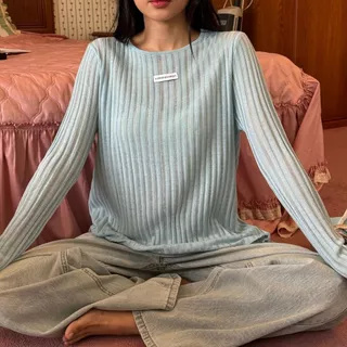 NIPPERISDABEST เสื้อไหมพรมแขนยาว