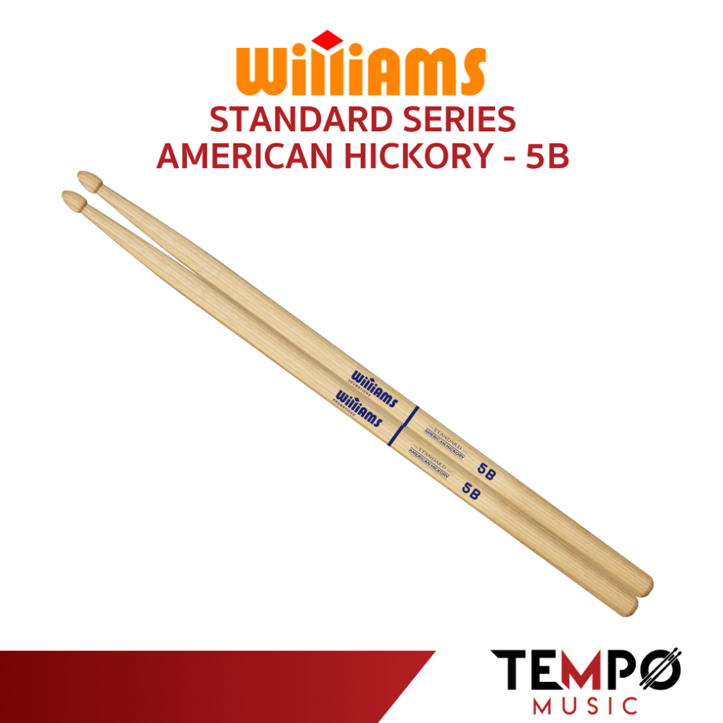 ไม้กลอง Williams 5B Standard Drumsticks
