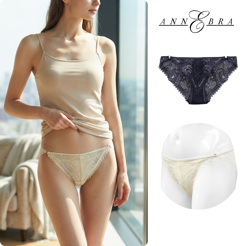 Annebra กางเกงใน ทรงบิกีนี่ ผ้าลูกไม้ Bikini Panty รุ่น AU3-878